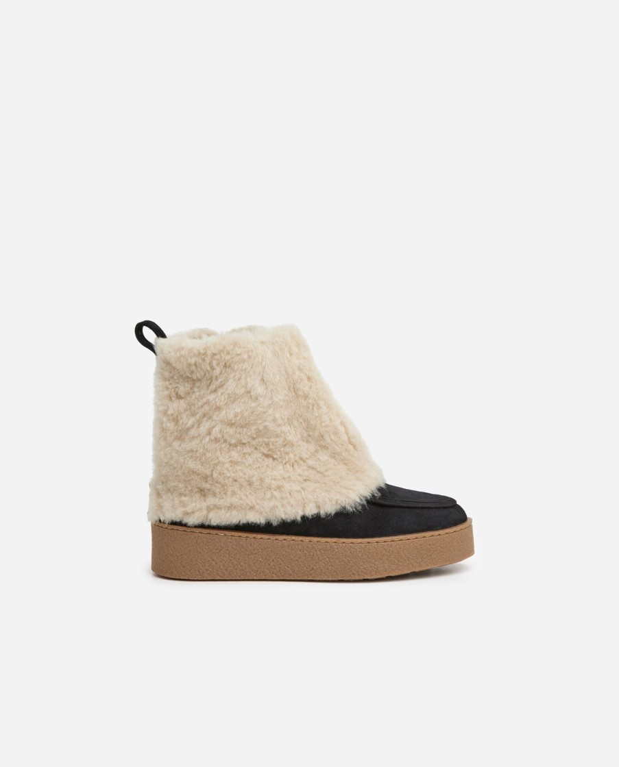 Sko Flattered | Sonia Suede Sort