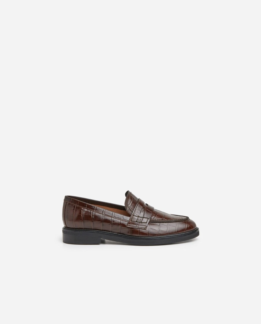 Sko Flattered | Sara Laeder Brun Croco