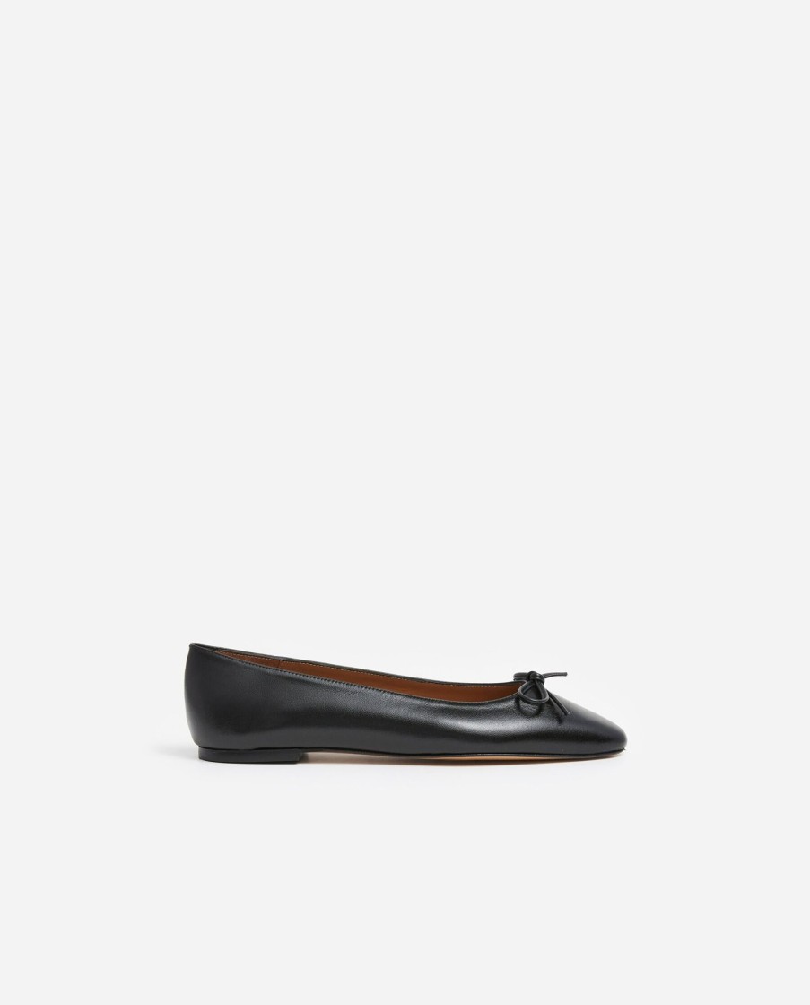 Sko Flattered | Bodil Laeder Sort